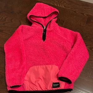 Calvin Klein Performance girls fleece pink hooded zip up